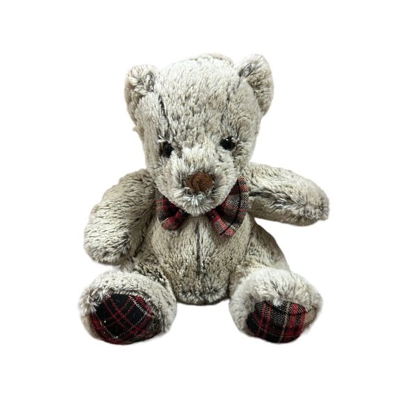 Homerbest | Toys | Teddy Bear Plaid Bow Tie Feet Plush Stuffed Animal ...